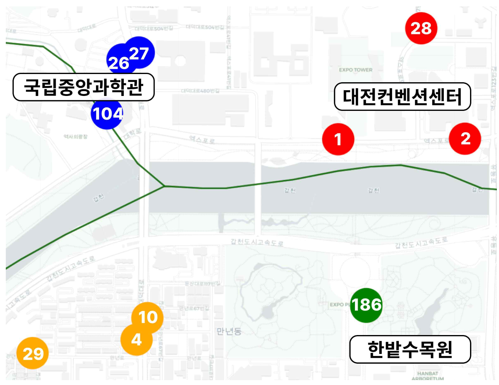 Landmark-guided clustering for predicting time-based public bicycle demand in daejeon city